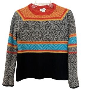Sundance lambs wool blend Multicolor Crew Neck Sweater size XS